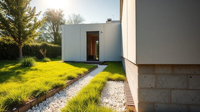 Model A Prefabrik Ev İçin Doğal Poşet ve Drenaj Çözümleri